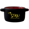12.5 oz. Espy's Line Matte Black Hilo Ceramic Bowl with Red Inside